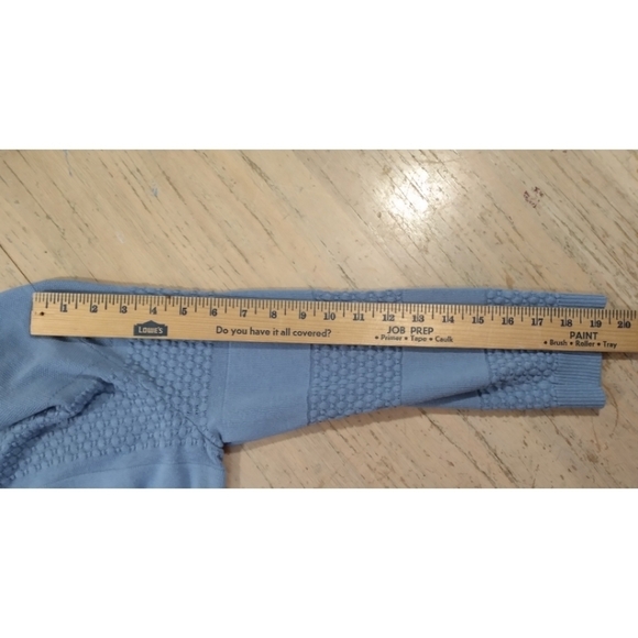 Croft & Barrow blue textured knit sweater - Picture 3 of 9